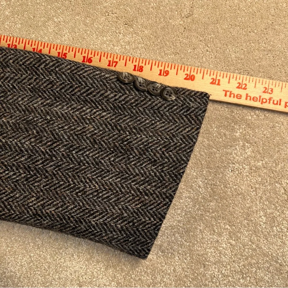 Harris Tweed Blazer Wool Nordstrom Houndstooth 2 Button‎ 42S *see measurements